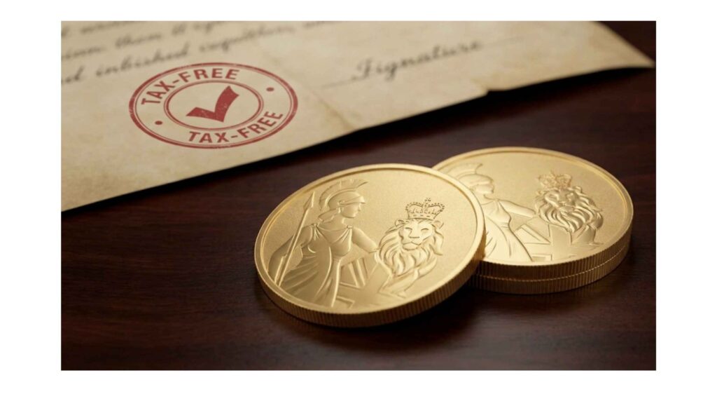 Gold bullion coins representing CGT-exempt UK legal tender coins such as Sovereigns and Britannias
