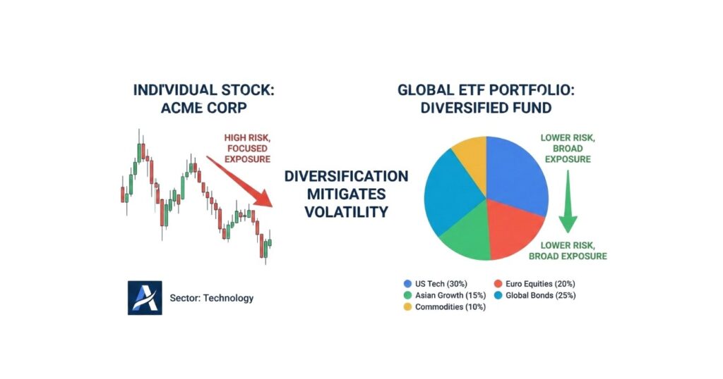 Individual shares compared with a diversified ETF portfolio