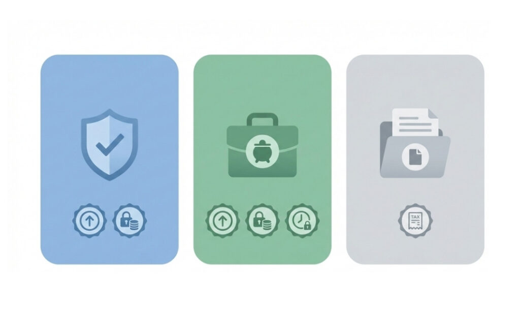 Infographic showing ISA, SIPP and GIA as the main UK investing account options