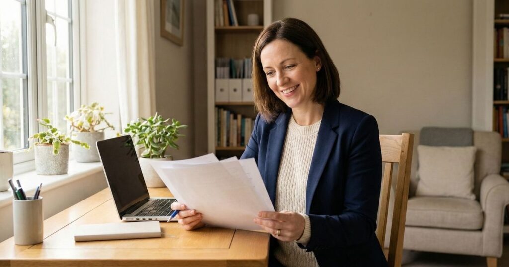 Confident investor reviewing Trading 212 ISA account safety and FSCS protection documents